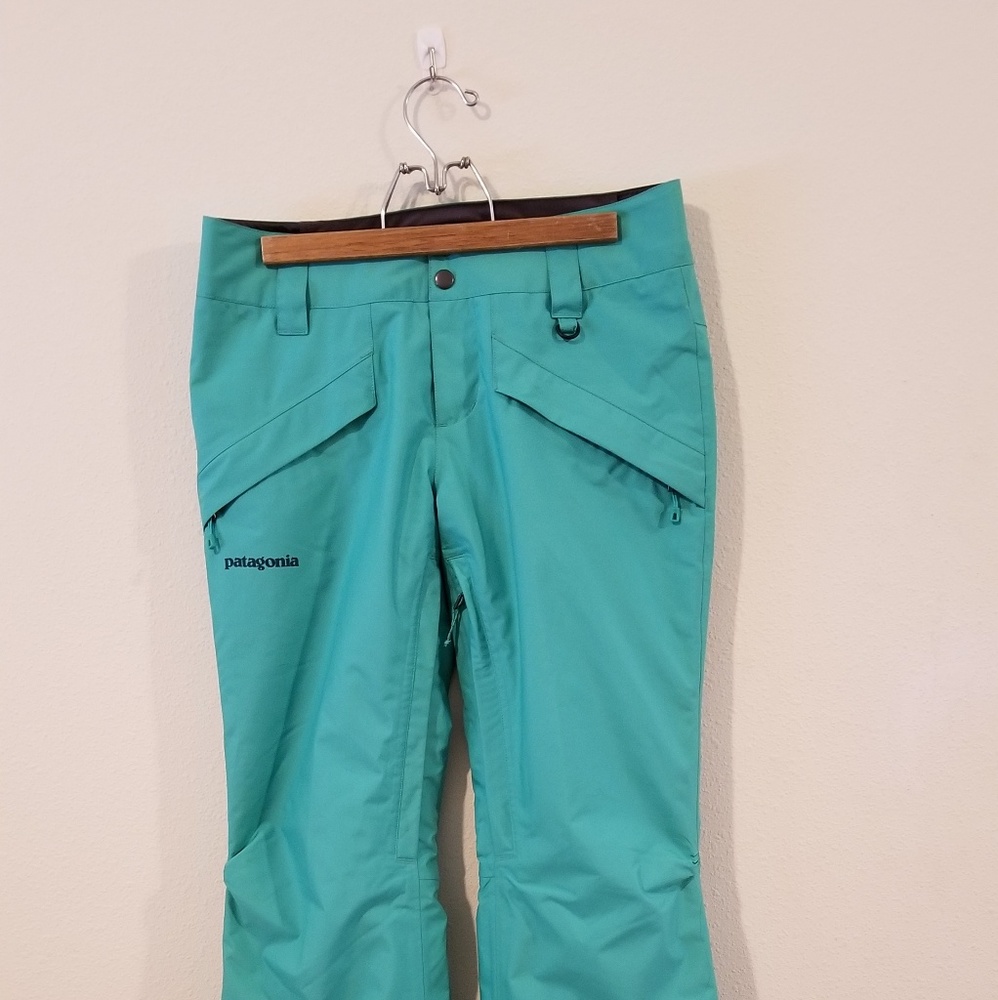 Patagonia Snowbelle Insulated Ski Pants Blue Green